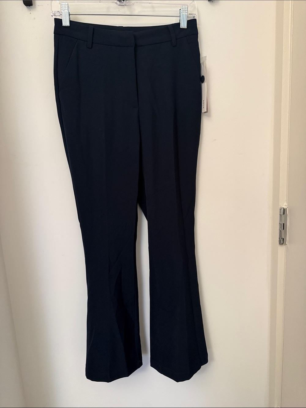 Aqua Dark Navy Bootcut Stretch Dress Pants
